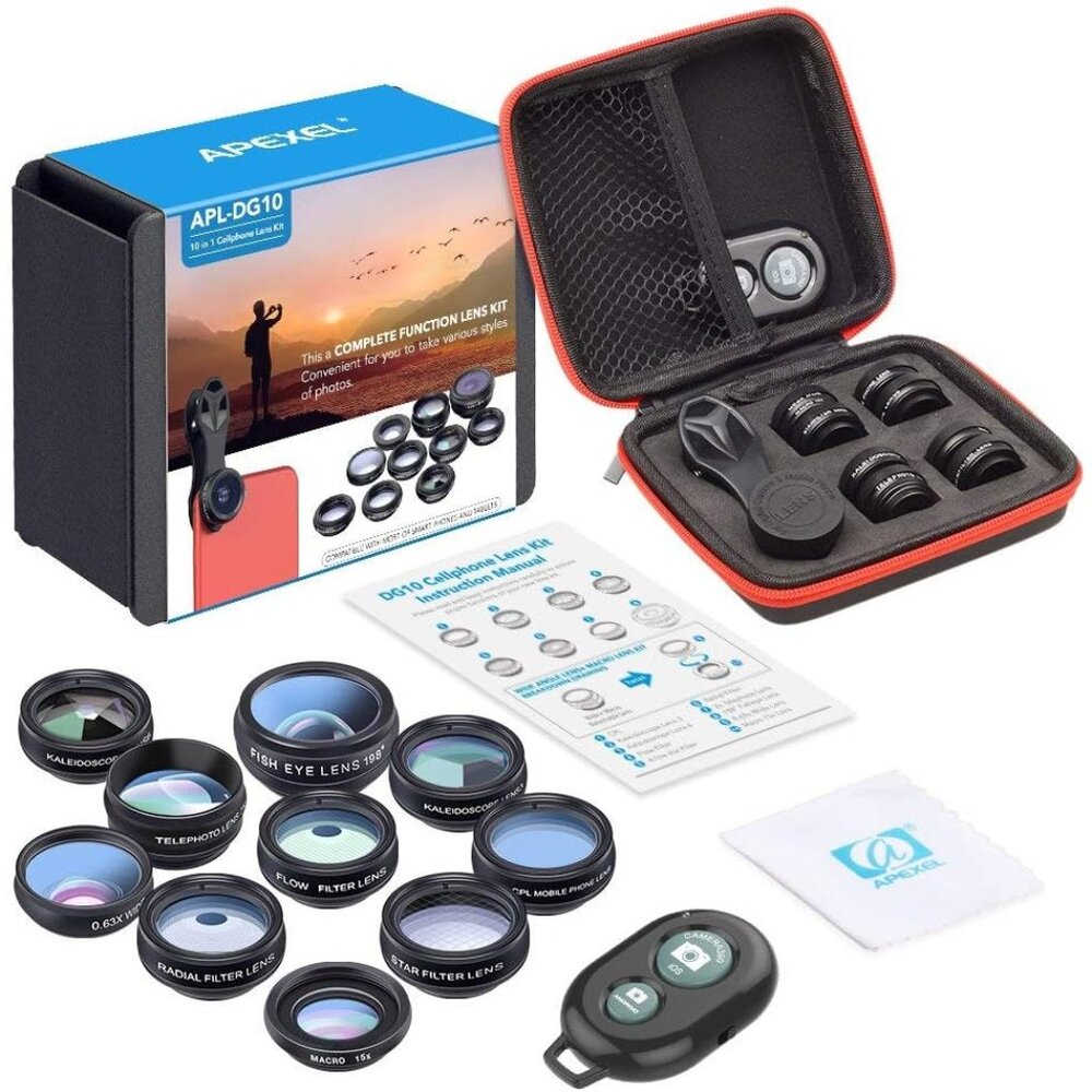 Phone Camera Lens-Macro Lens+Wide Lens+Fisheye Lens+Telephoto Lens+CPL/Flow/Radi - Picture 6 of 7